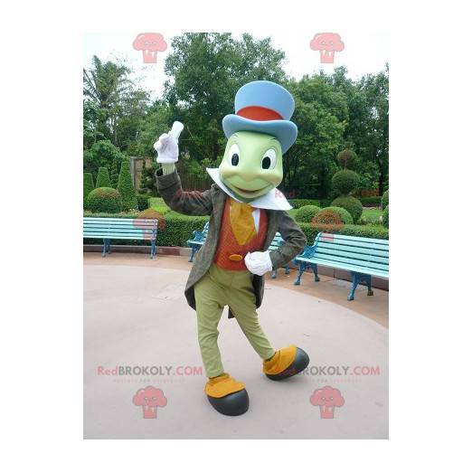 Mascot Jiminy Cricket famous insect in Pinocchio -