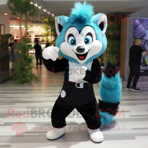 Cyan Skunk mascotte kostuum...