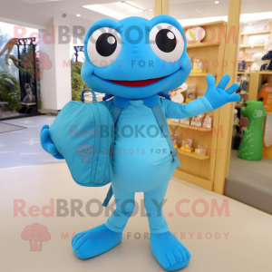 Sky Blue Frog mascotte...