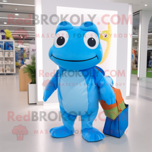 Sky Blue Frog mascotte...