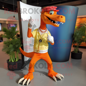 Oranje Spinosaurus mascotte...