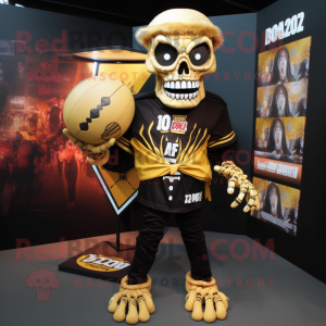 Gold Zombie maskot kostume...