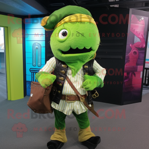 Lime Green Pirate mascotte...