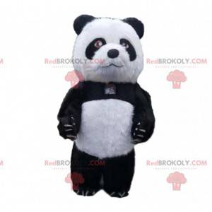 Fato de panda inflável, fantasia de urso de pelúcia gigante -
