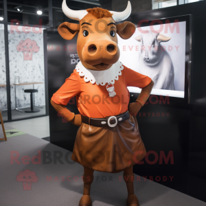 Rust Bull maskot drakt...