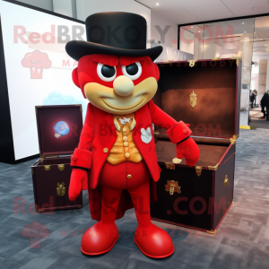 Red Treasure Chest mascotte...