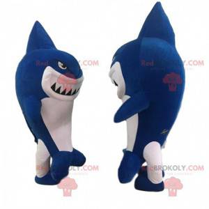 2 disfraces de tiburón gigante, azul y blanco - Redbrokoly.com
