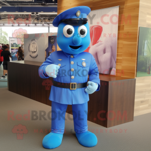 Blue Army Soldier mascotte...