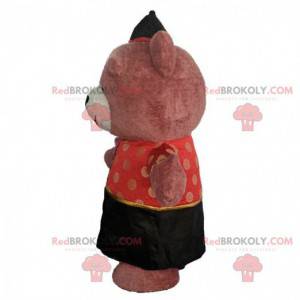 Oppustelig bjørnekostume klædt i asiatisk tøj - Redbrokoly.com