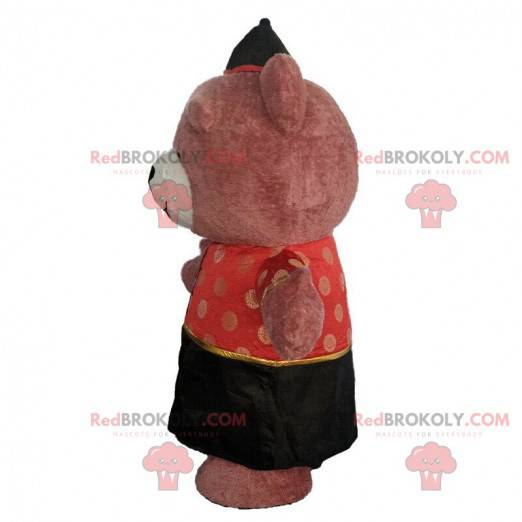 Inflatable bear costume dressed in Asian outfit - Redbrokoly.com