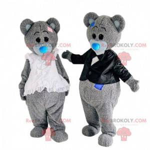 2 costumi da orsacchiotto, 2 mascotte da orsacchiotto -