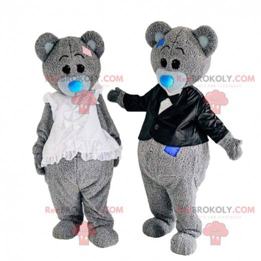 2 bamse kostumer, 2 bamse maskotter - Redbrokoly.com