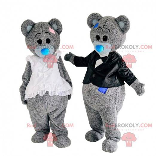 2 teddybeerkostuums, 2 teddybeermascottes - Redbrokoly.com
