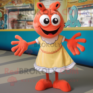 nan Shrimp Scampi mascot costume character dressed with a Dress Shirt and Anklets