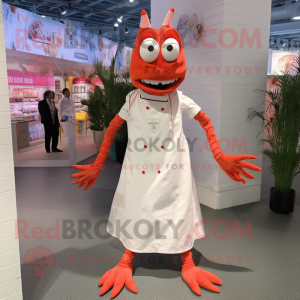 nan Shrimp Scampi mascot costume character dressed with a Dress Shirt and Anklets