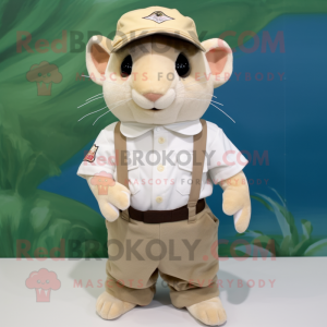 Beige Dormouse maskot...