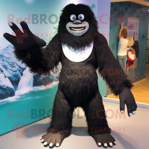 Black Yeti mascotte kostuum...