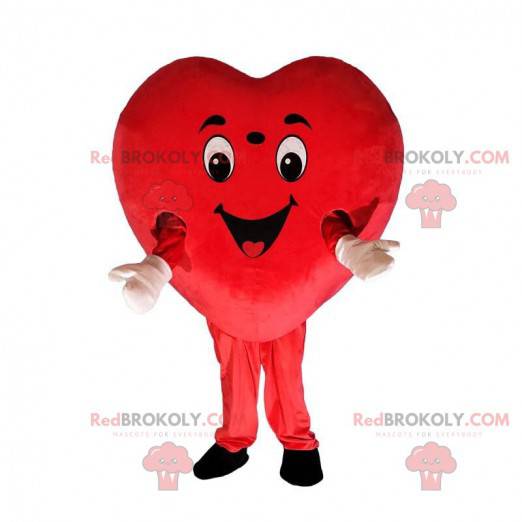 Kjempe rødt hjerte kostyme, hjerteformet kostyme -