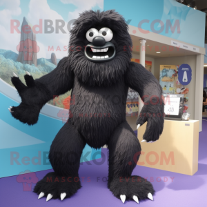 Black Yeti mascotte kostuum...