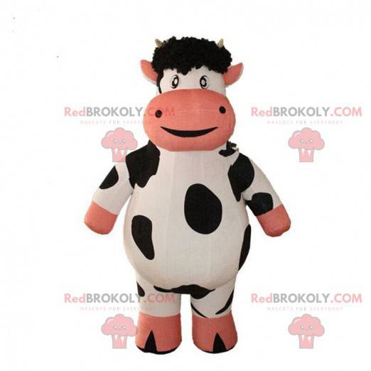 Mascotte opblaasbare koe, kostuum van een reusachtige koe -