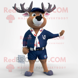 Navy Deer maskot kostume...