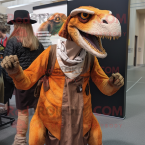 nan Utahraptor mascot costume character dressed with a Coat and Keychains