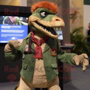 nan Utahraptor mascot costume character dressed with a Coat and Keychains