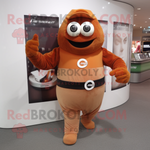 Rust Wrist Watch mascot costume character dressed with a Bodysuit and Cummerbunds