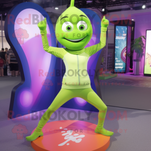 Limegrønt anheng maskot...