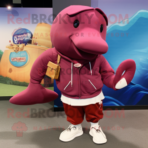 Maroon Whale mascotte...