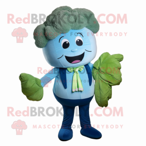 Sky Blue Broccoli maskot...