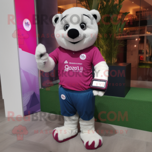 Magenta Sloth Bear mascotte...