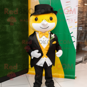 Gul irländsk flagga maskot...