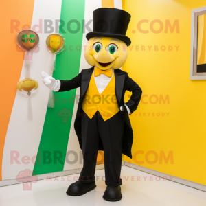 Gul irländsk flagga maskot...