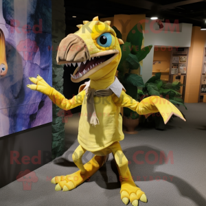 Geel Dimorphodon mascotte...