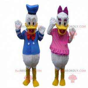 2 mascottes de Donald et Daisy, personnage Disney -