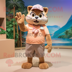 Costume de mascotte Tan Cat...