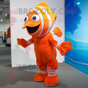 Orange Clown Fish mascotte...