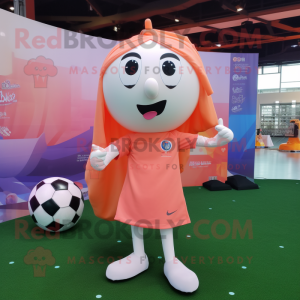 Peach Soccer Goal maskot...