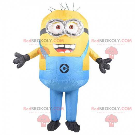 Oppustelige Minions Cosotume, gul tegneseriefigur -