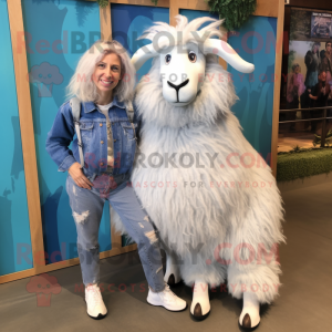 Silver Angora Goat mascotte...