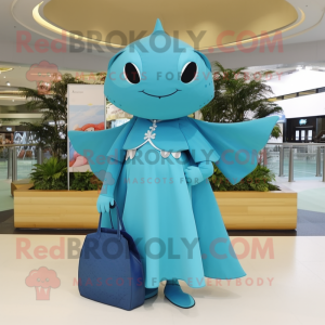 Cyan Stingray maskot...