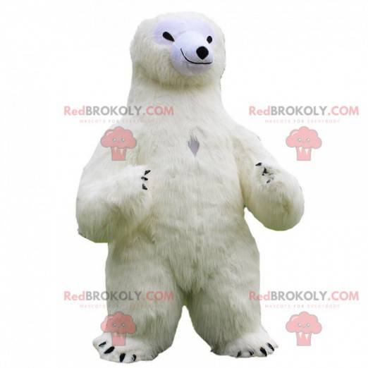 Oppustelig isbjørnemaske, isbamse-kostume - Redbrokoly.com