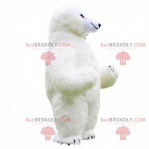 Mascotte d'ours blanc gonflable, costume de nounours polaire -