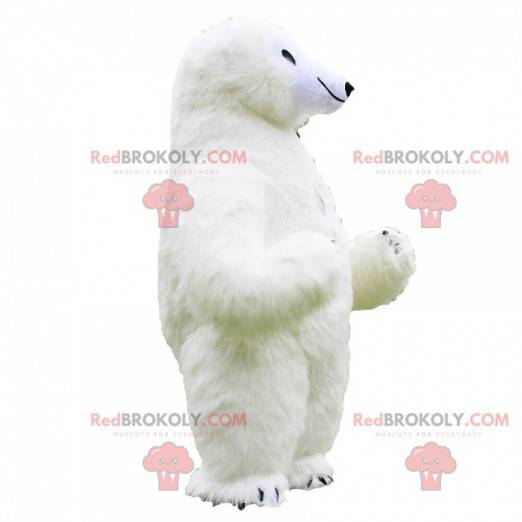 Mascote inflável de urso polar, fantasia de urso de pelúcia