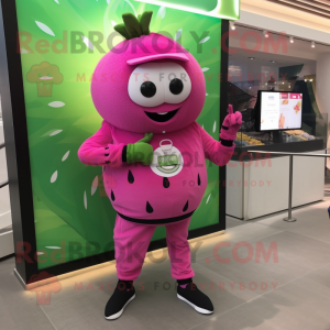 Magenta melon maskot...