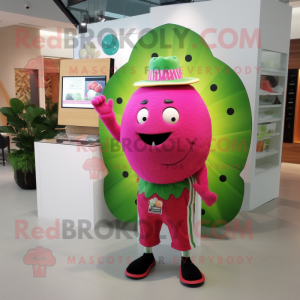 Magenta melon maskot kostym...