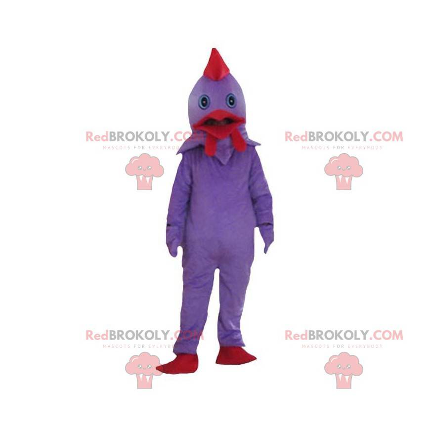 Disfraz de pollo morado y rojo, disfraz de gallo colorido - Disfraz de pollo morado y rojo, disfraz de gallo colorido -