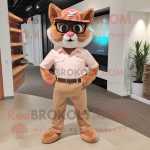 Peach Bobcat mascotte...