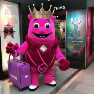 Magenta King maskot kostume...